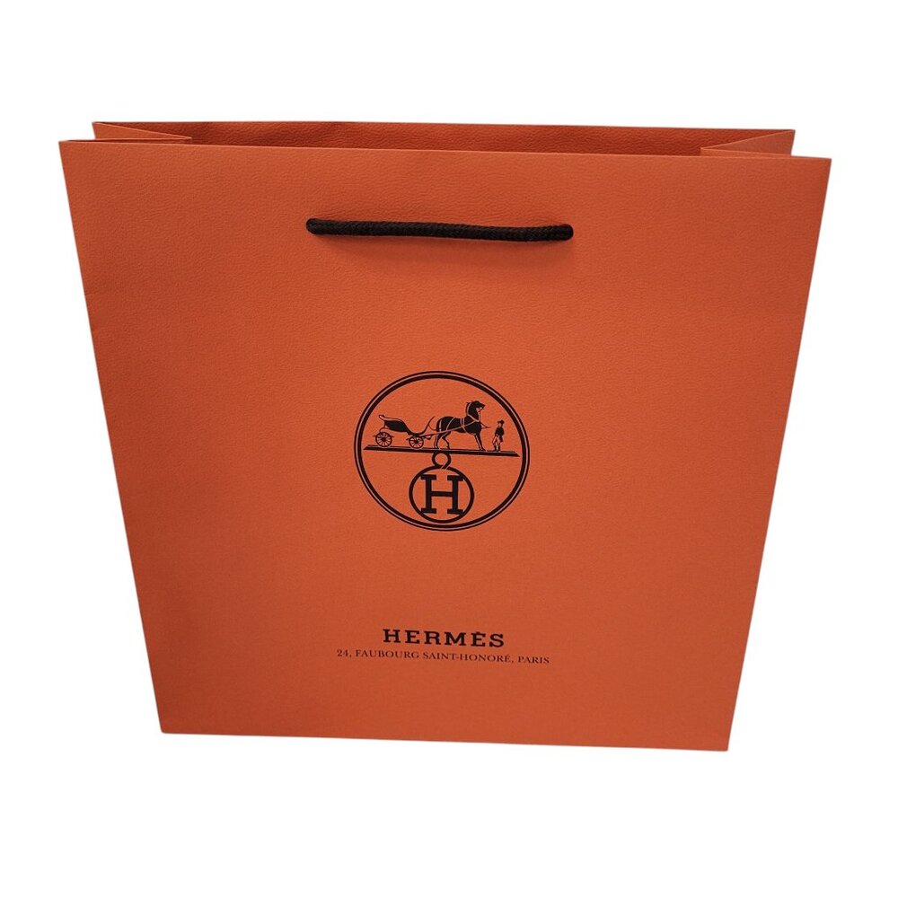 Hermes Gift Bag Logo Storage Decorative Crafting 11.5 x 11.5 x 4.75 in